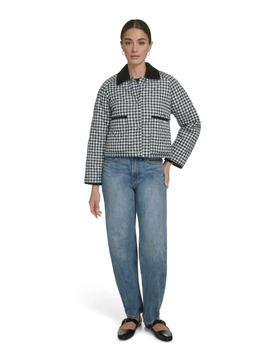 Женская куртка Diamond Quilted из легкого нейлона Levi's — изображение 3 из 7, черный/белый