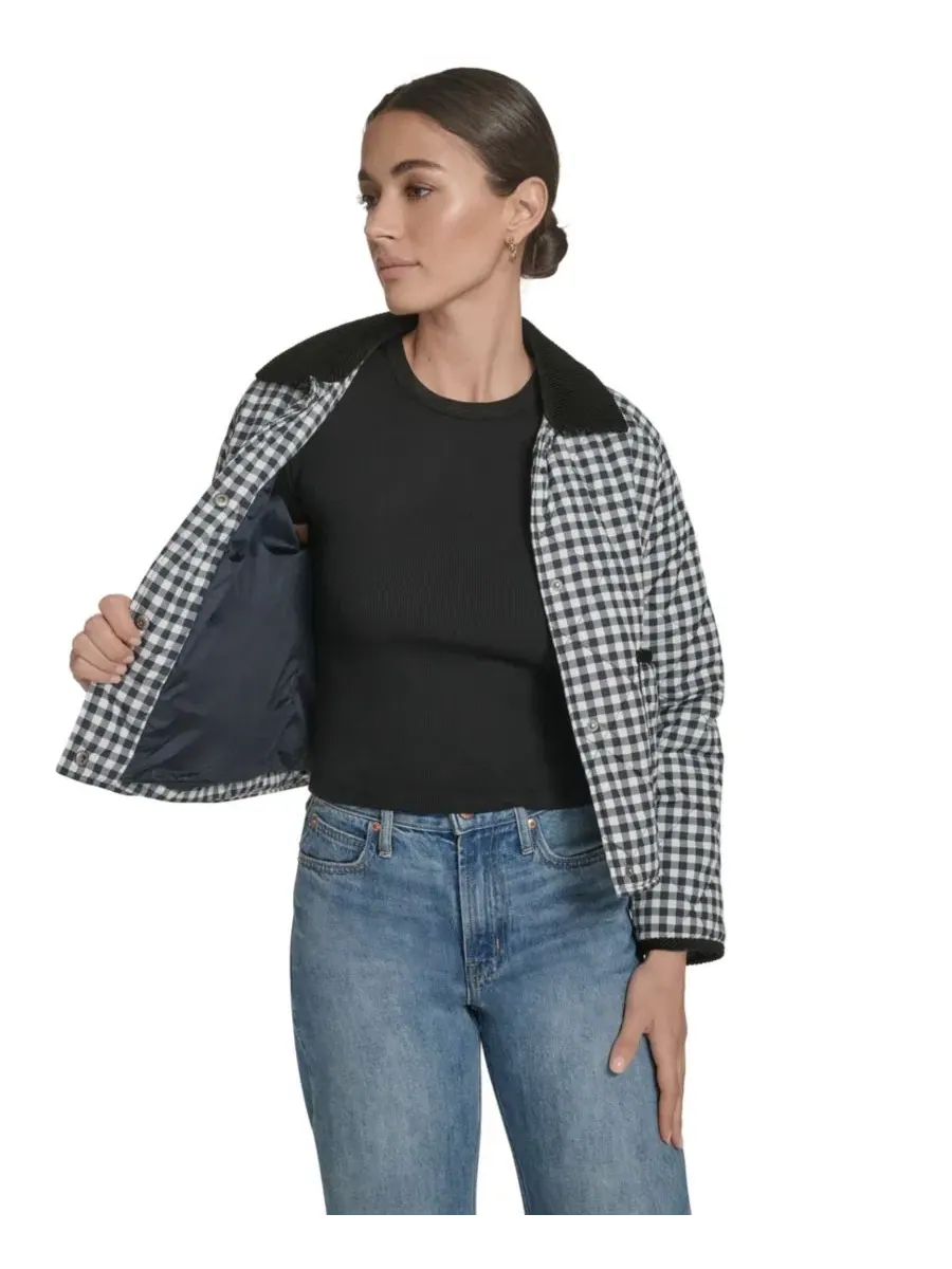 Женская куртка Diamond Quilted из легкого нейлона Levi's — изображение 4 из 7, черный/белый