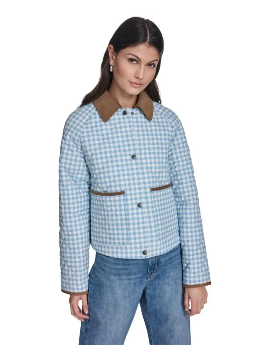 Женская куртка Diamond Quilted Levi's — изображение 2 из 5, светлый синий/белый