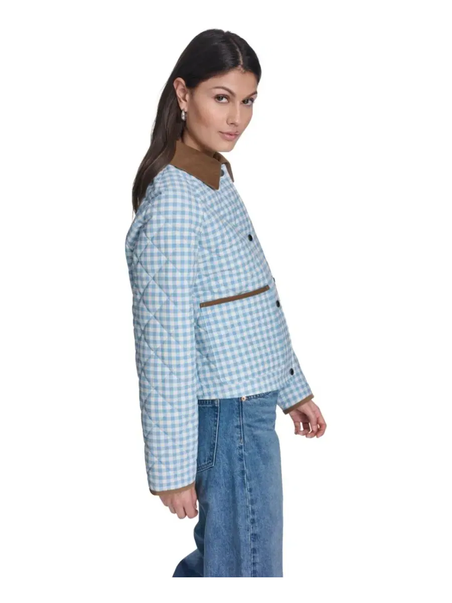 Женская куртка Diamond Quilted Levi's — изображение 3 из 5, светлый синий/белый