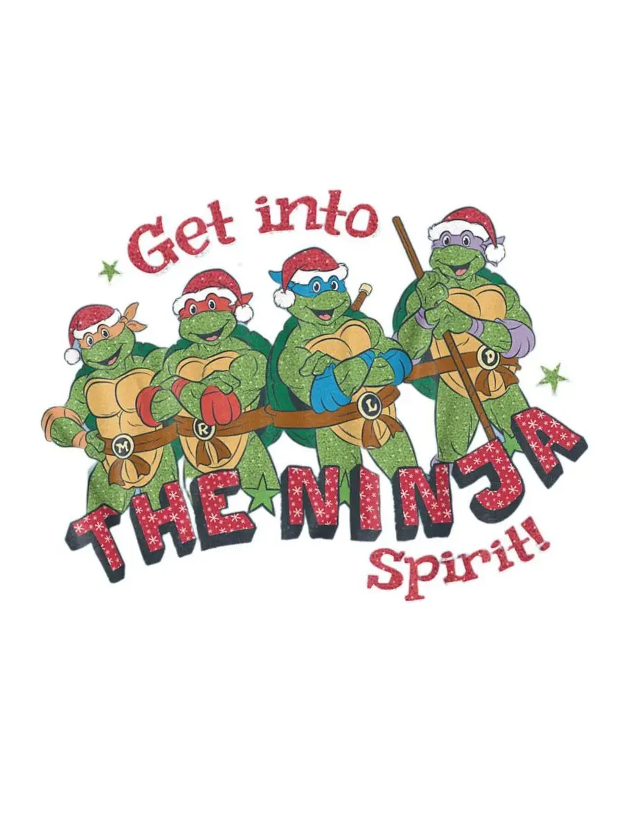 Футболка с принтом The Ninja Christmas Spirit Teenage Mutant Ninja Turtles — изображение 2 из 3, светлый синий