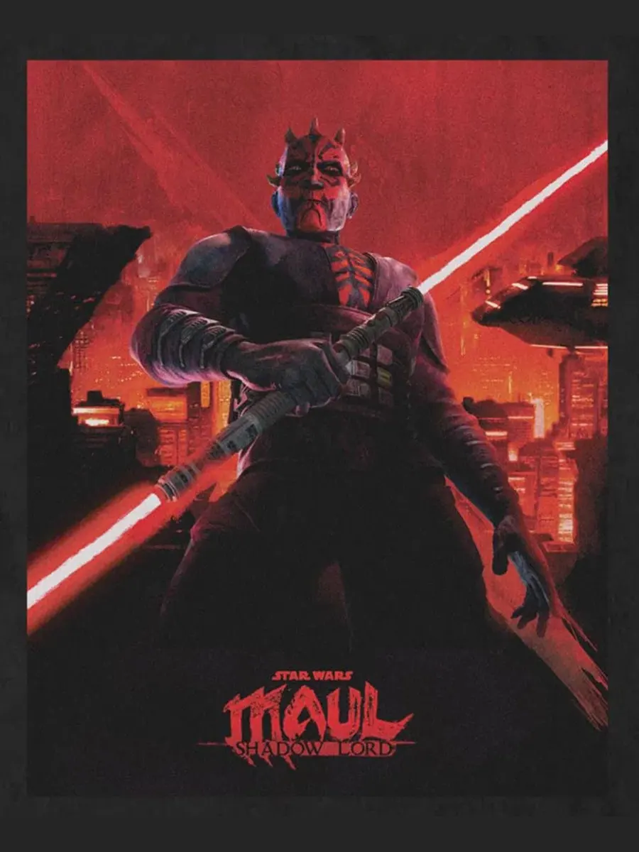 Футболка с принтом Darth Maul Fifth Sun — изображение 3 из 3, черный