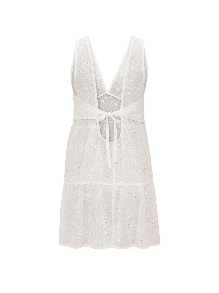 Пляжное платье с вышивкой, модель Bridal Cover Up Adore Me — изображение 6 из 6, белый