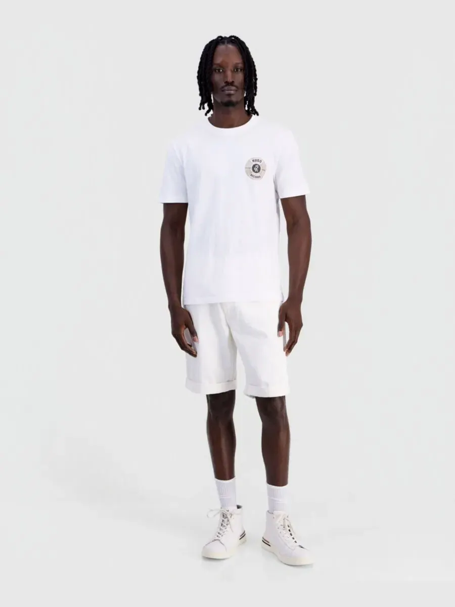 Футболка с графическим принтом Durectee Graphic Crewneck Hugo Boss — изображение 2 из 4, белый