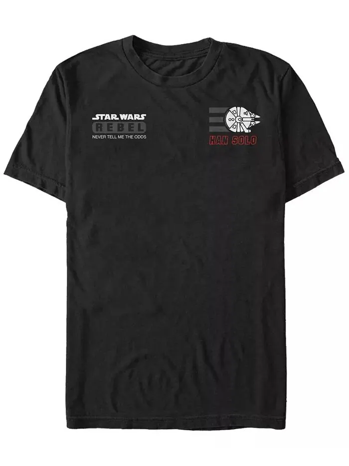 Мужская футболка с коротким рукавом с логотипом Han Solo Rebel Pocket из сериала «Звездные войны» — изображение 1 из 1