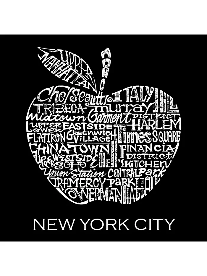 Мужская футболка с принтом - Neighborhoods in NYC LA Pop Art — изображение 2 из 2, серый