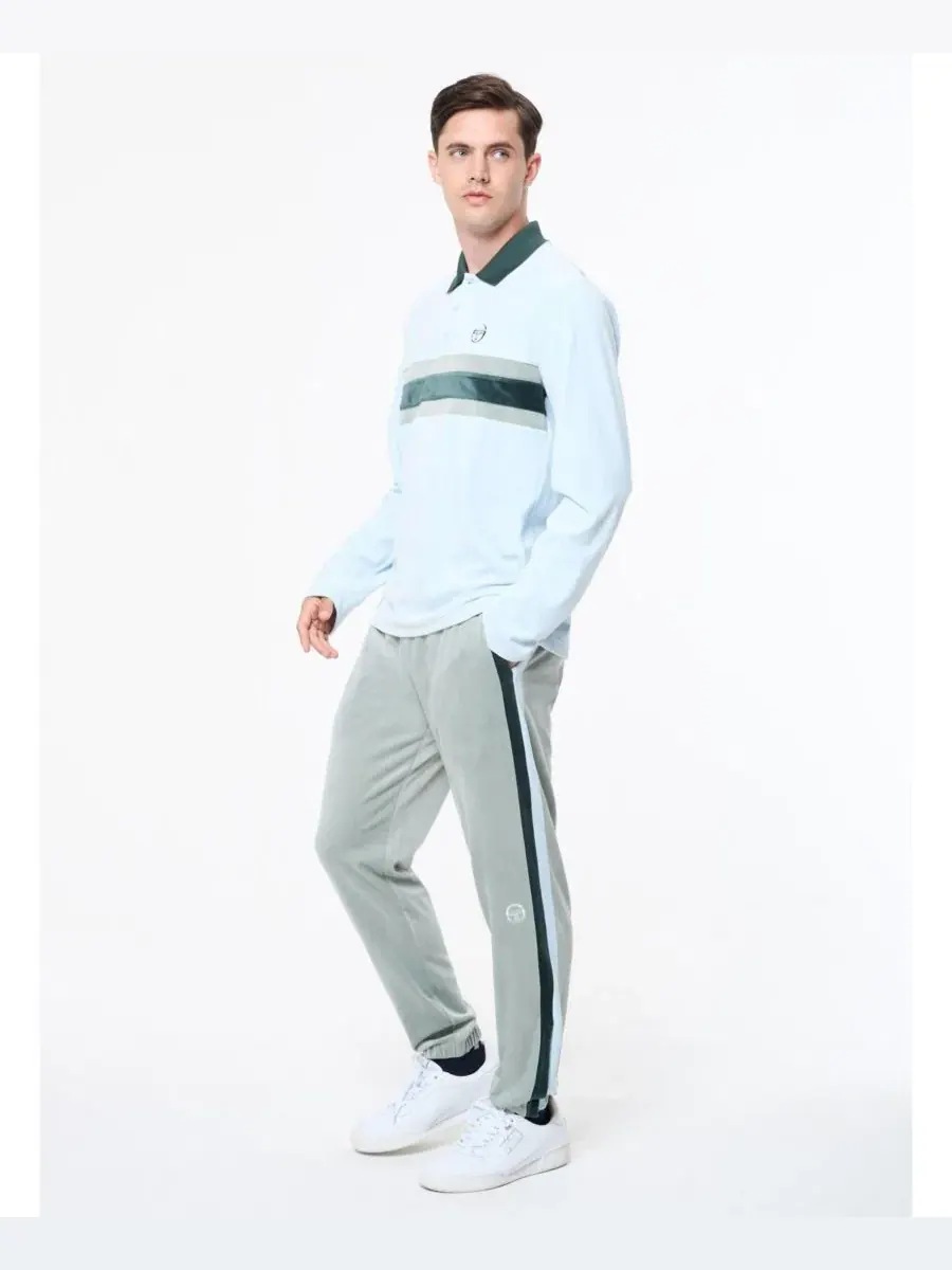 Мужская велюровая рубашка-поло Banda Sergio Tacchini — изображение 2 из 5, синий