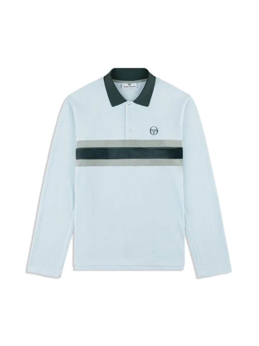 Мужская велюровая рубашка-поло Banda Sergio Tacchini — изображение 5 из 5, синий