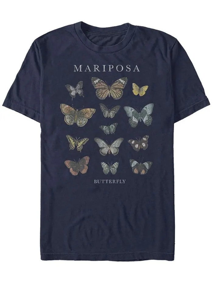 Мужская футболка Mariposa с коротким рукавом и круглым вырезом Fifth Sun — изображение 1 из 1, темно-синий