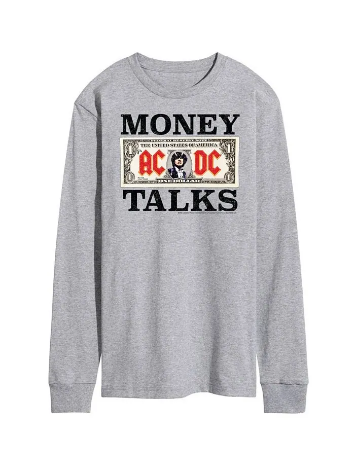 Мужская футболка с длинным рукавом ACDC Money Talks AIRWAVES — изображение 1 из 2, серый