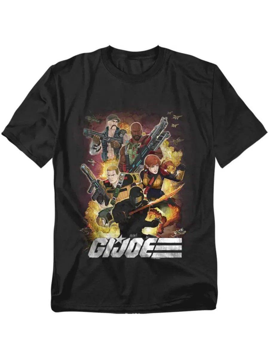 Футболка с принтом Big & Tall + G.I. Joe Hero Group Hasbro+ — изображение 1 из 3, черный