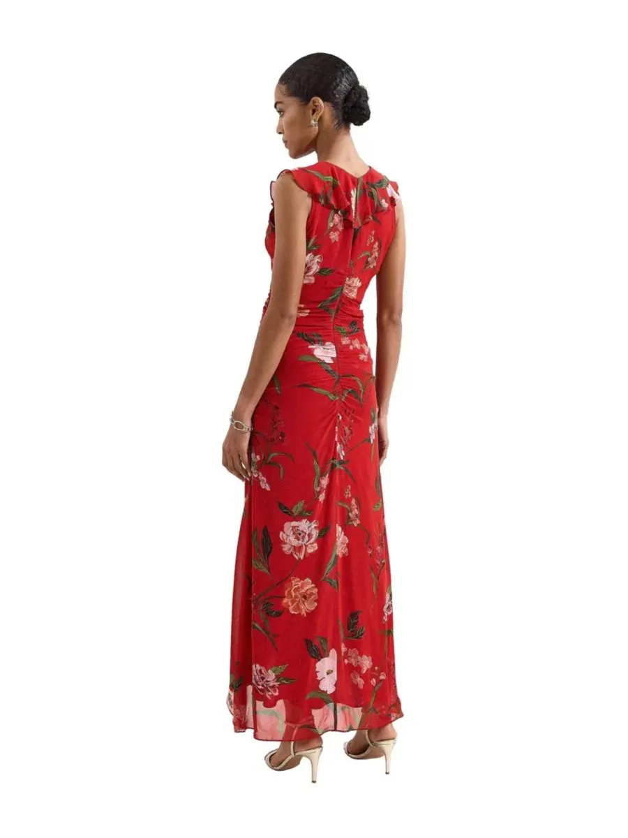 Платье Mae Floral Maxi V-Neck Phase Eight — изображение 3 из 7, красный