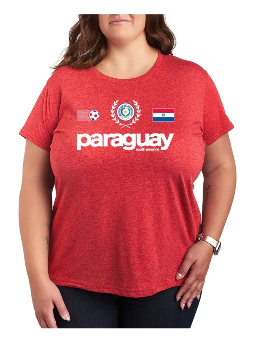 Футболка с длинным рукавом с принтом Paraguay Soccer Hybrid Apparel