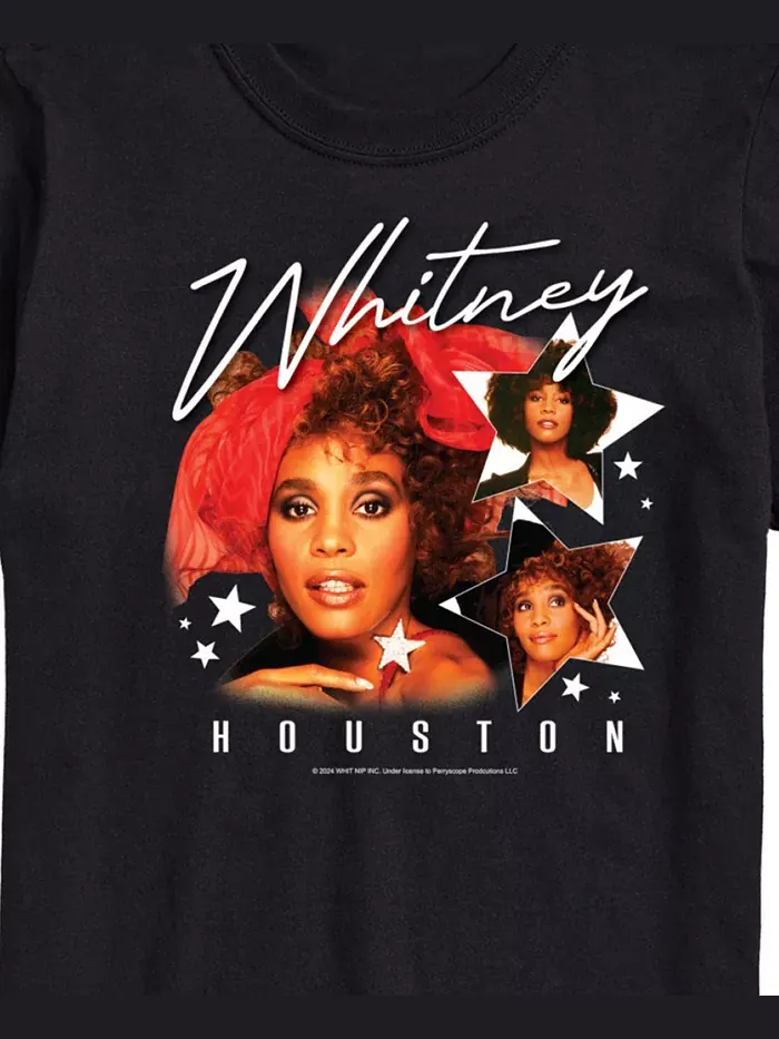 Мужская футболка с коротким рукавом Whitney Houston AIRWAVES — изображение 3 из 3, черный