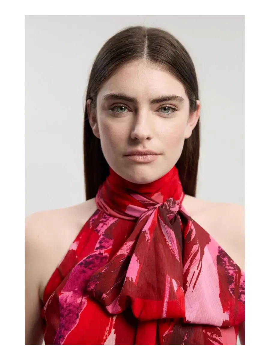 Топ с завязкой на шее без рукавов Karen Millen — изображение 4 из 4, мульти