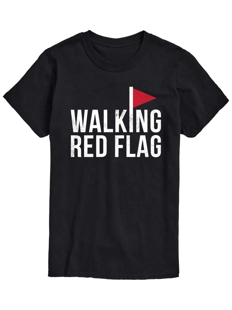 Футболка с принтом Men's Walking Red Flag AIRWAVES — изображение 1 из 3, черный