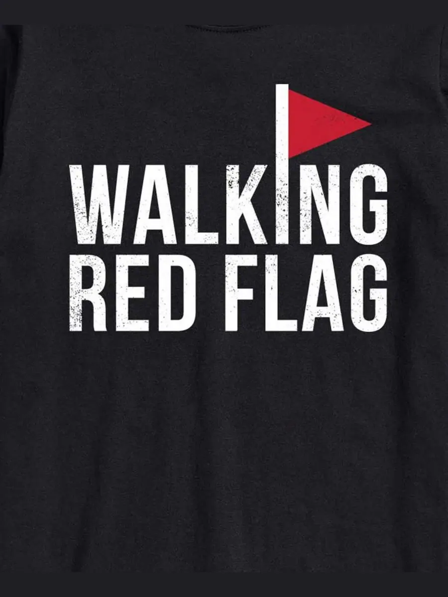 Футболка с принтом Men's Walking Red Flag AIRWAVES — изображение 3 из 3, черный