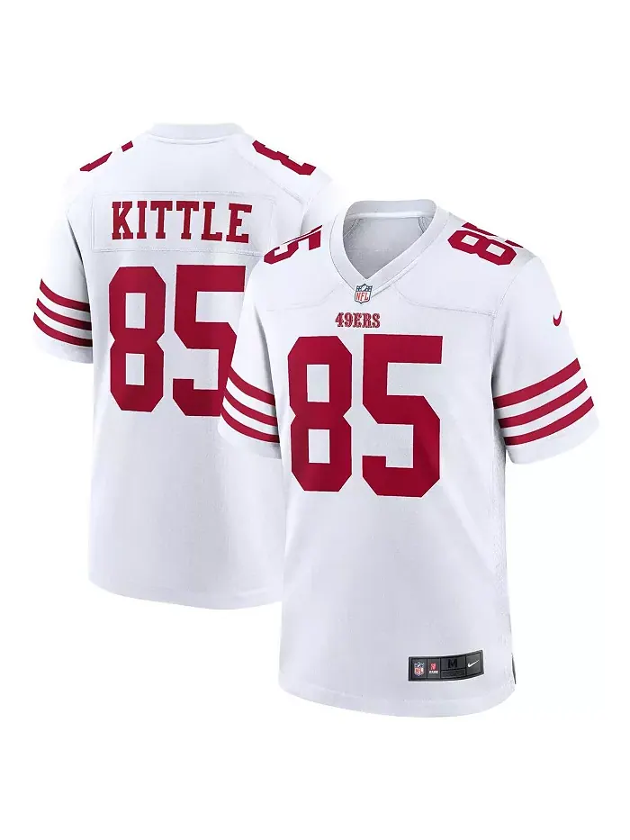 Мужская игровая футболка George Kittle San Francisco 49ers Nike — изображение 1 из 4, белый