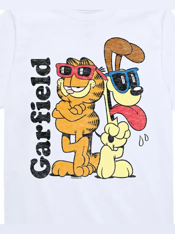 Футболка с крутым принтом для мальчиков Toddler Boys Cool Graphic T-Shirt Garfield — изображение 3 из 3, белый