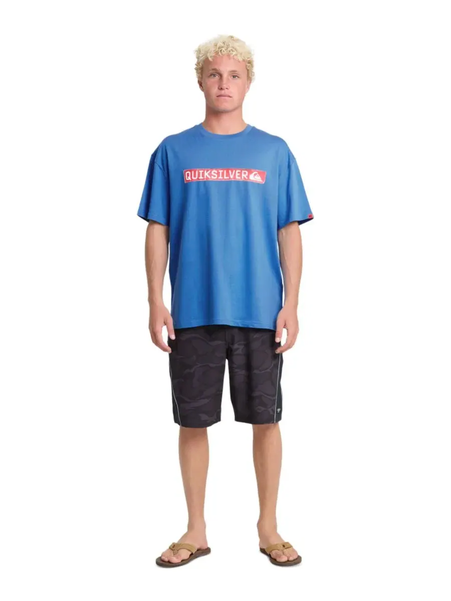 Футболка оверсайз с принтом Young Guns Clicker Red Box Quiksilver — изображение 2 из 5, синий