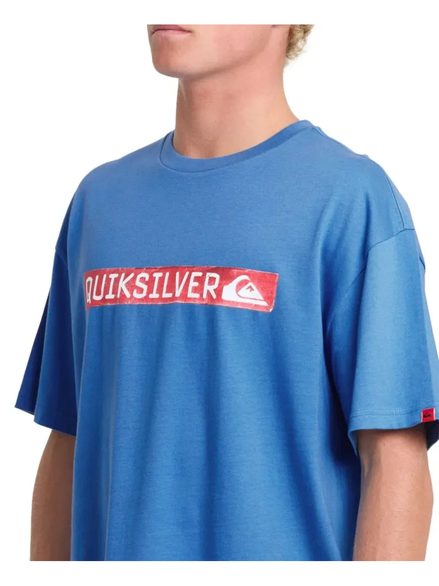 Футболка оверсайз с принтом Young Guns Clicker Red Box Quiksilver — изображение 4 из 5, синий
