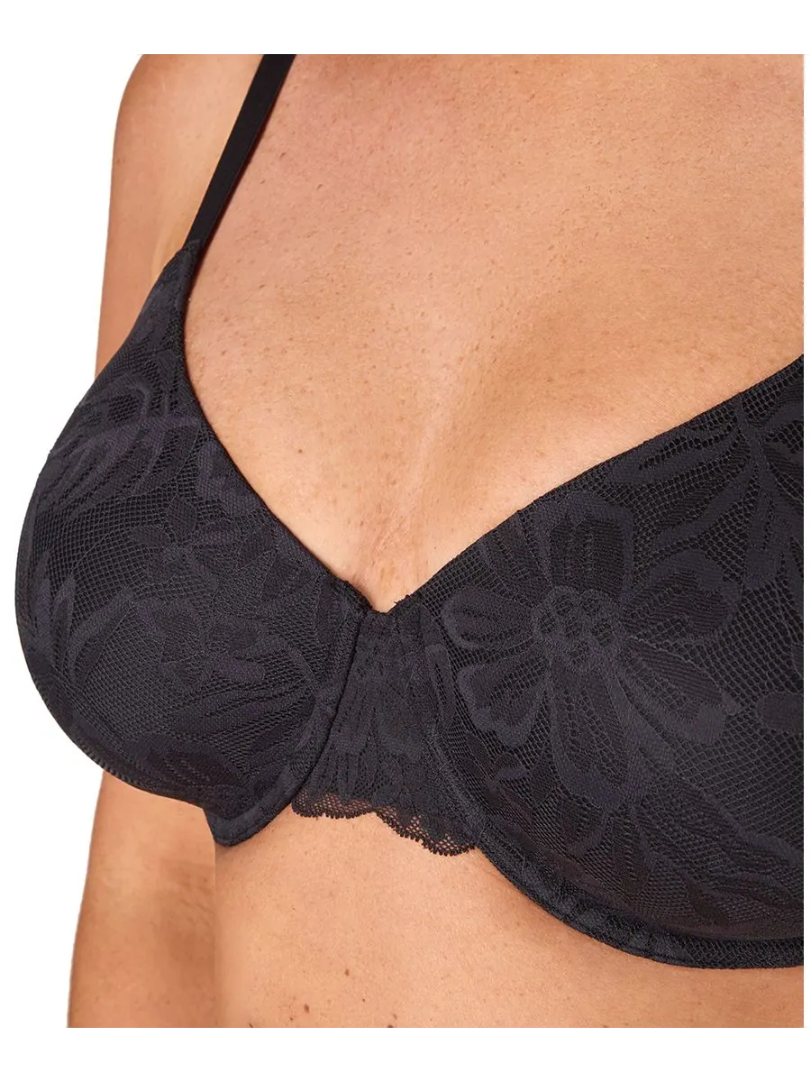 Бюстгальтер Breathe Medium Underwire Full Coverage T-Shirt Bra DF3533 Bali — изображение 3 из 5, черный