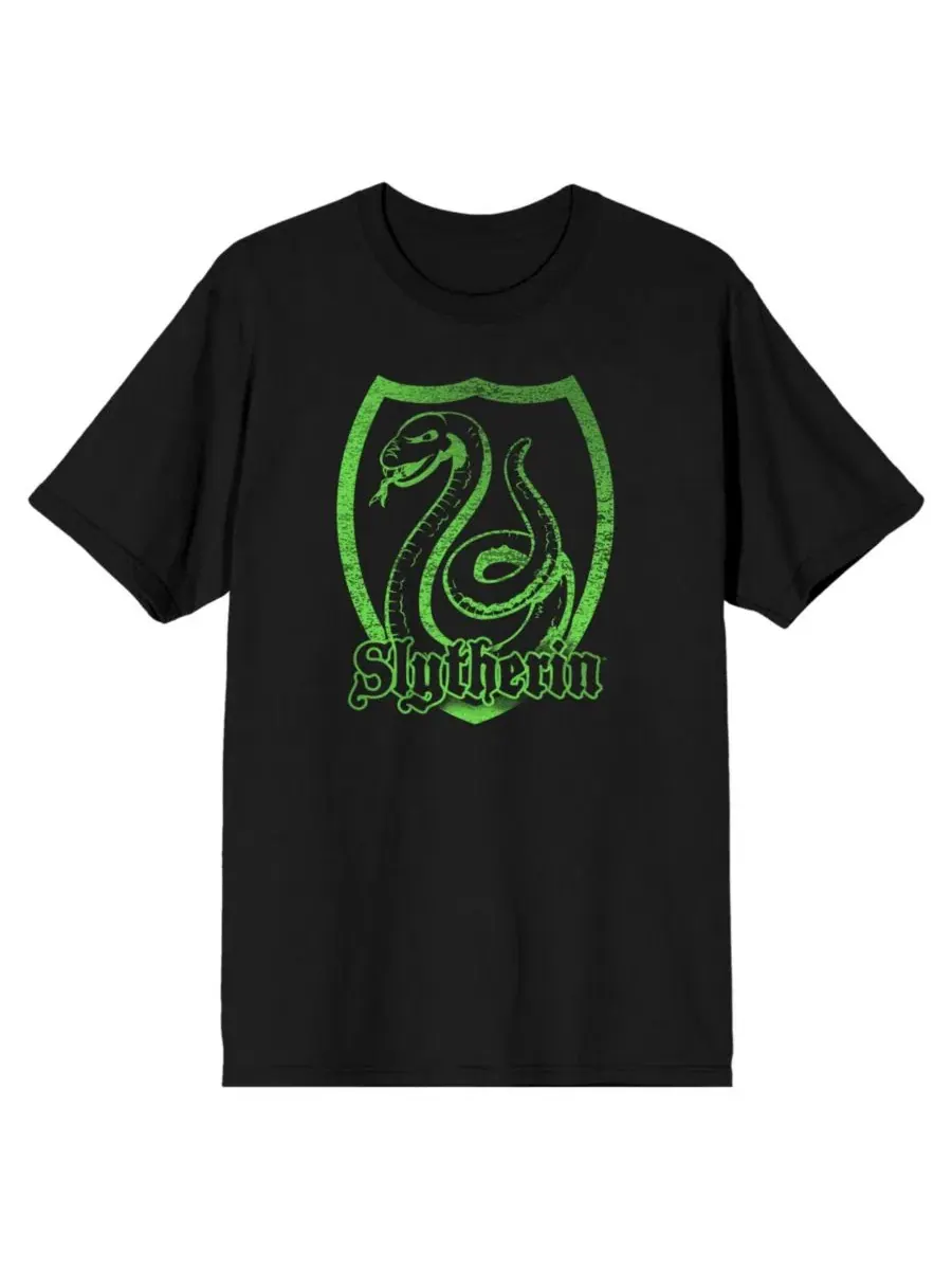 Футболка с принтом, модель Slytherin Logo Harry Potter — изображение 3 из 4, черный