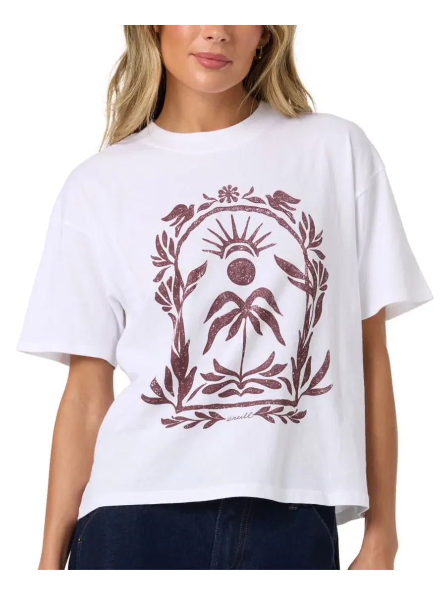 Футболка с принтом Framed Floral O'Neill — изображение 1 из 6, белый