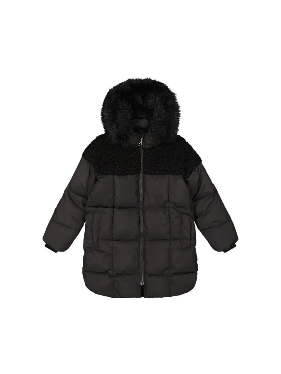 Детский зимний пуховик с капюшоном Transition and Mid-Season Outerwear Deux par Deux — изображение 1 из 5, черный