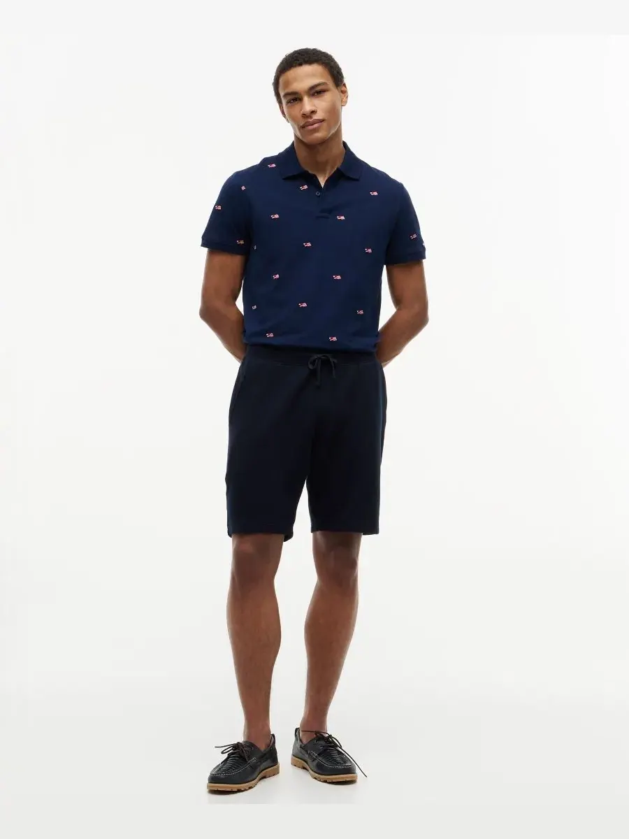 Поло с вышивкой Critter Tommy Hilfiger — изображение 2 из 4, темно-синий