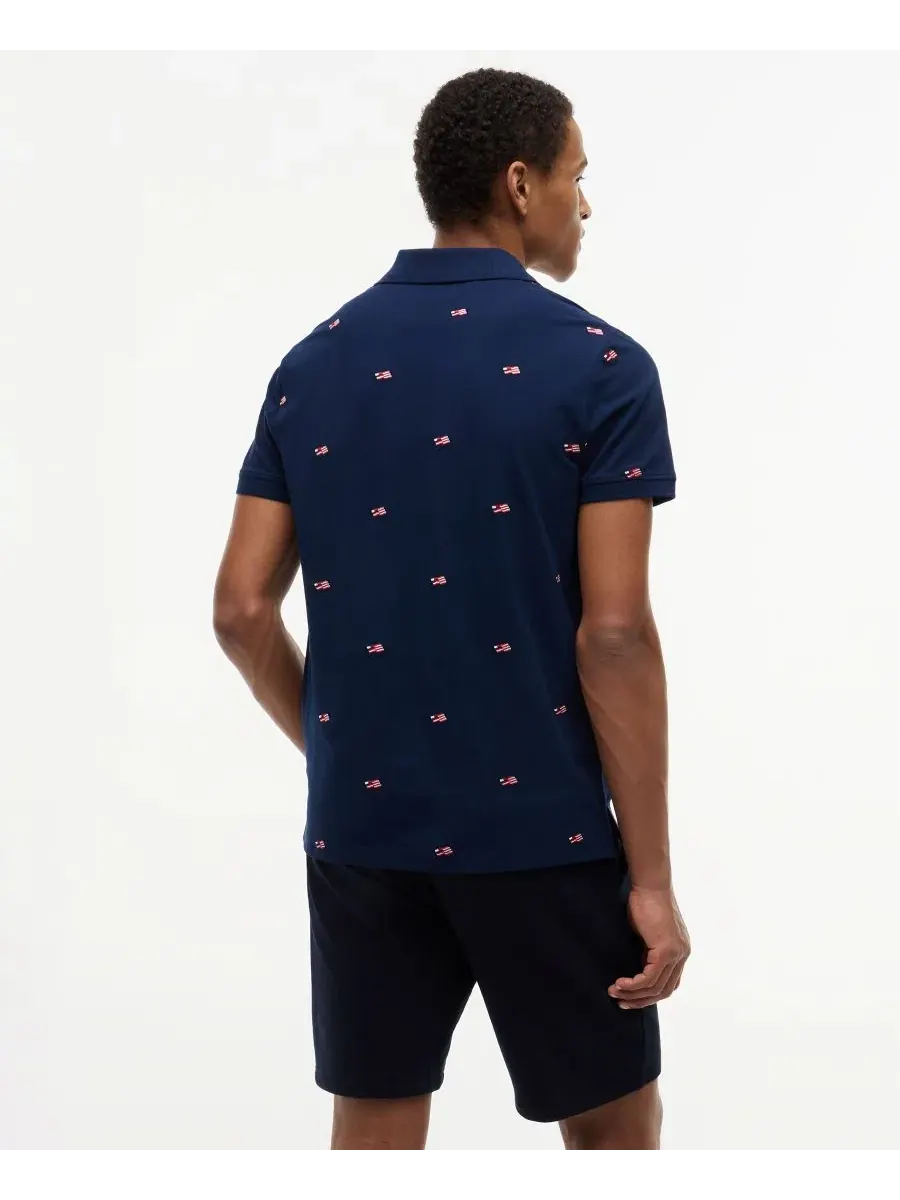 Поло с вышивкой Critter Tommy Hilfiger — изображение 4 из 4, темно-синий