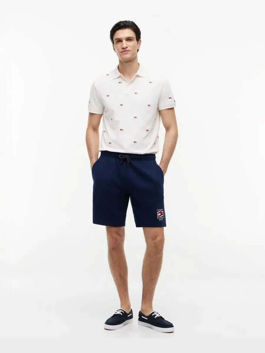 Мужская поло-рубашка с вышивкой Embroidered Critter Tommy Hilfiger — изображение 2 из 4, слоновая кость