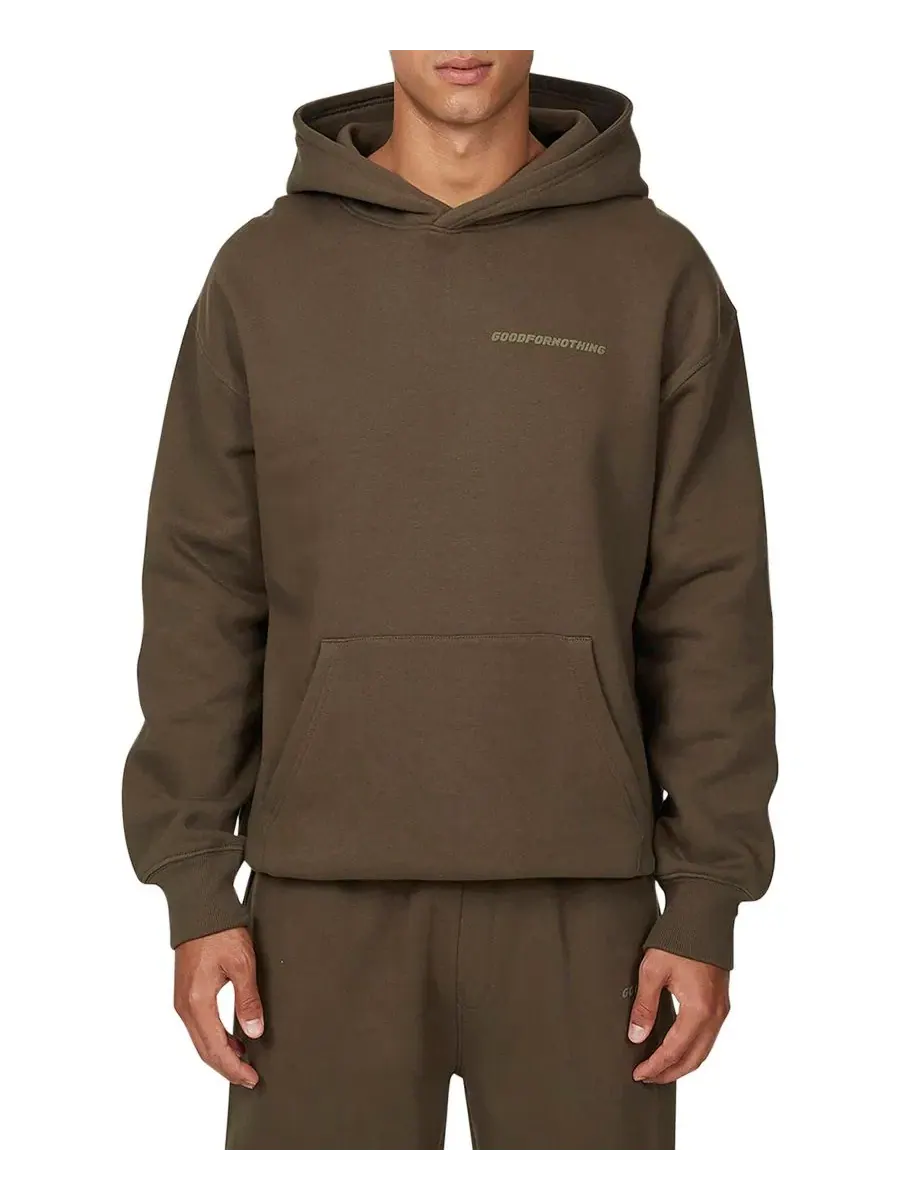 Худи с капюшоном Vintage Brown Tonal Pullover Good For Nothing — изображение 1 из 5, коричневый