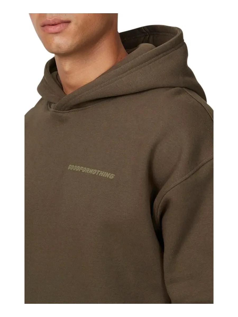 Худи с капюшоном Vintage Brown Tonal Pullover Good For Nothing — изображение 4 из 5, коричневый