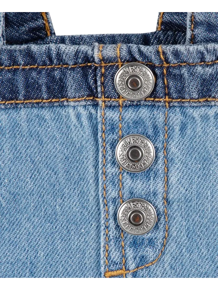 Комбинезон-платье с цветочной аппликацией Levi's — изображение 3 из 4, синий
