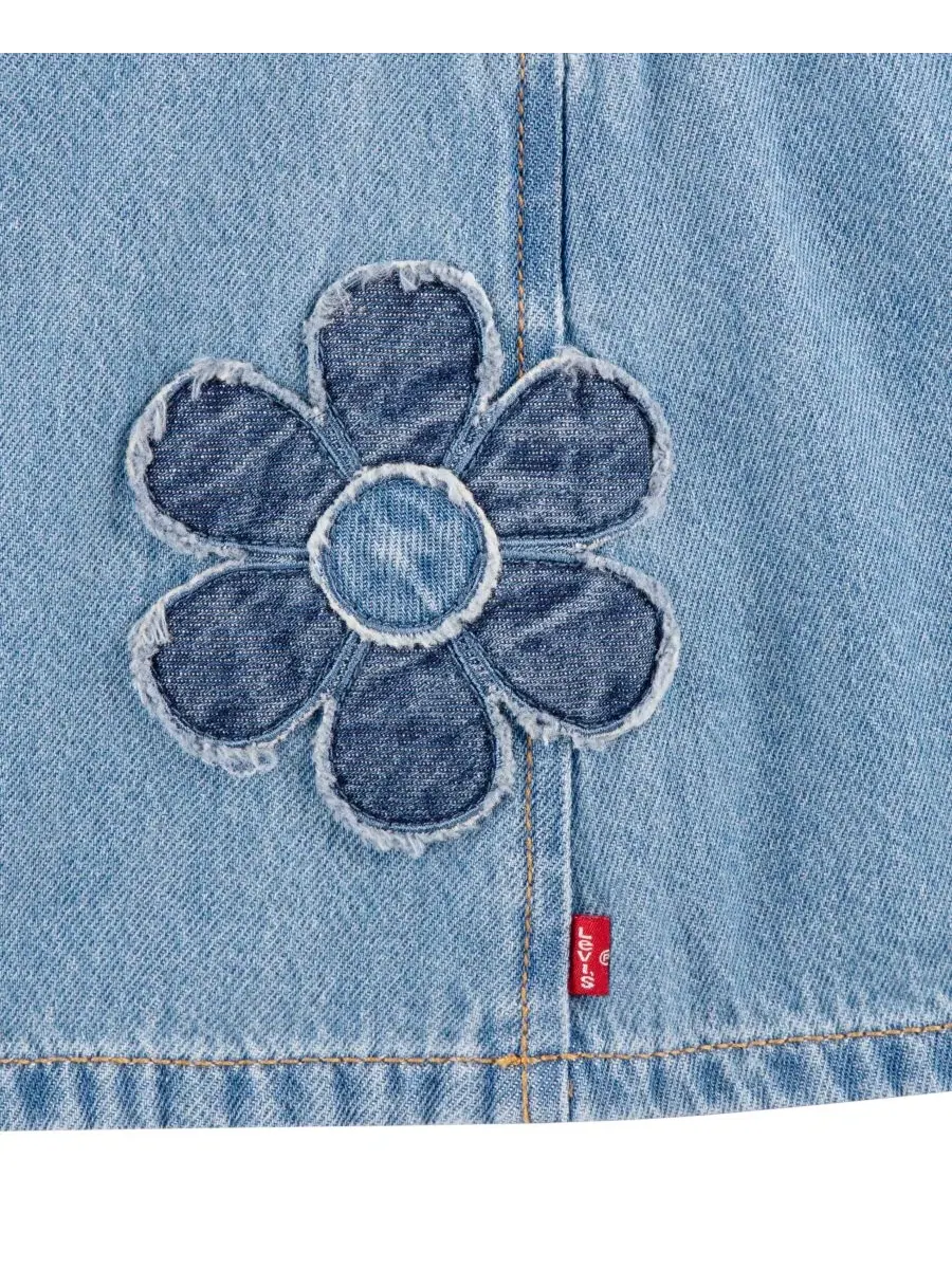 Комбинезон-платье с цветочной аппликацией Levi's — изображение 4 из 4, синий