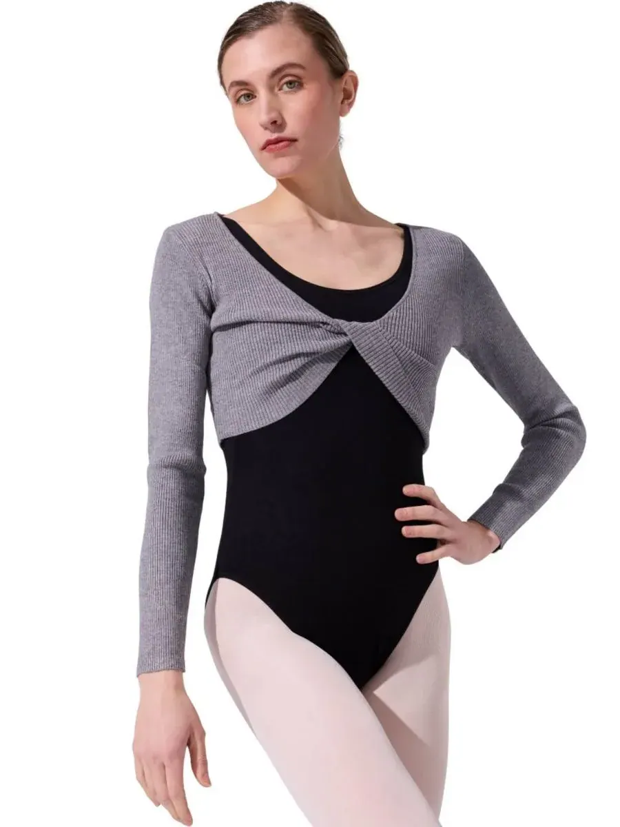 Женская накидка с искусственным узлом Capezio — изображение 1 из 4, серый