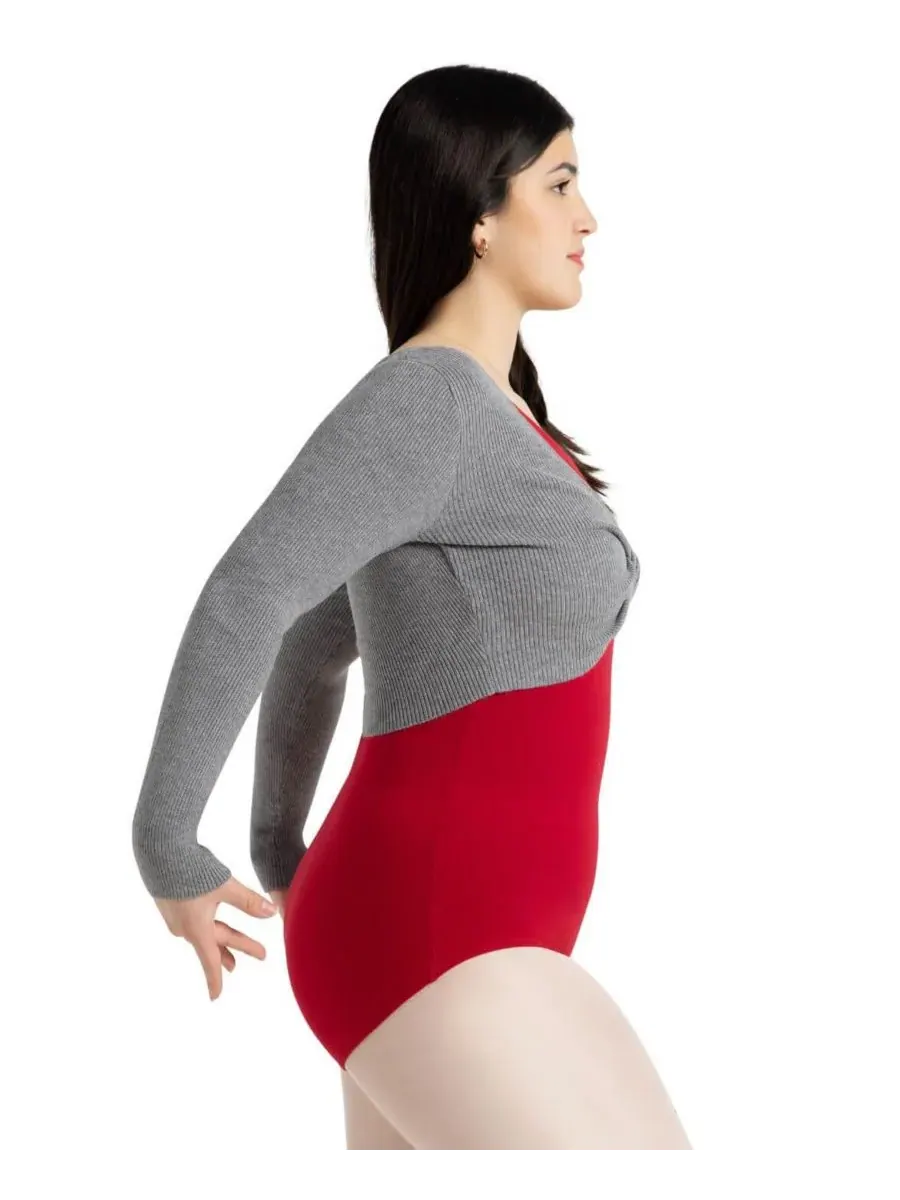 Женская накидка с искусственным узлом Capezio — изображение 2 из 4, серый