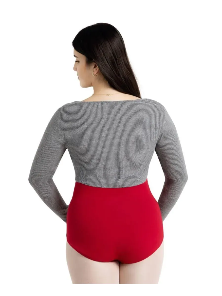 Женская накидка с искусственным узлом Capezio — изображение 4 из 4, серый