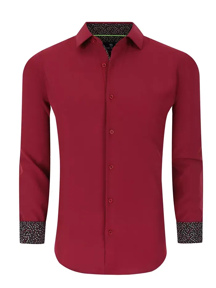 Мужская классическая рубашка Performance Solid Button Down приталенного кроя Tom Baine