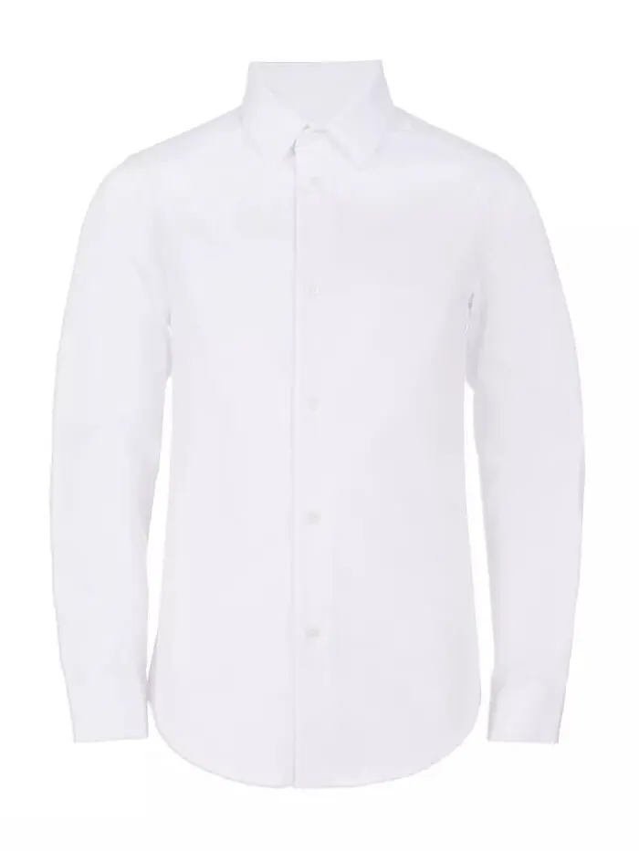 Рубашка Big Boys Husky Solid Stretch Poplin Calvin Klein — изображение 2 из 3, белый