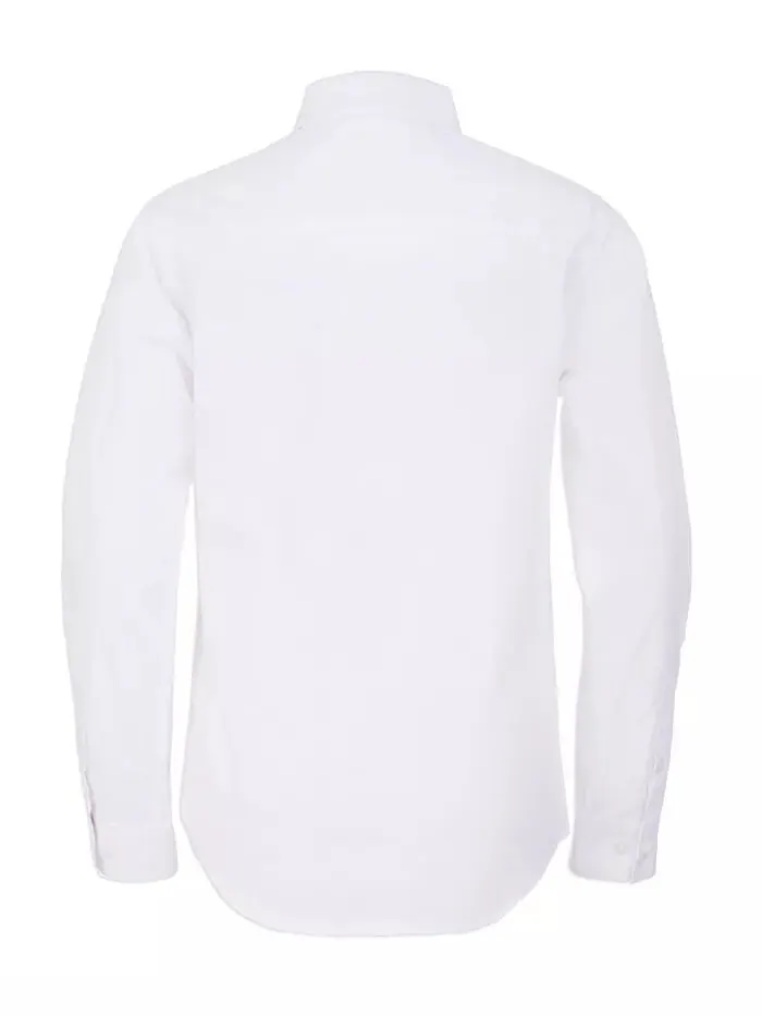 Рубашка Big Boys Husky Solid Stretch Poplin Calvin Klein — изображение 3 из 3, белый