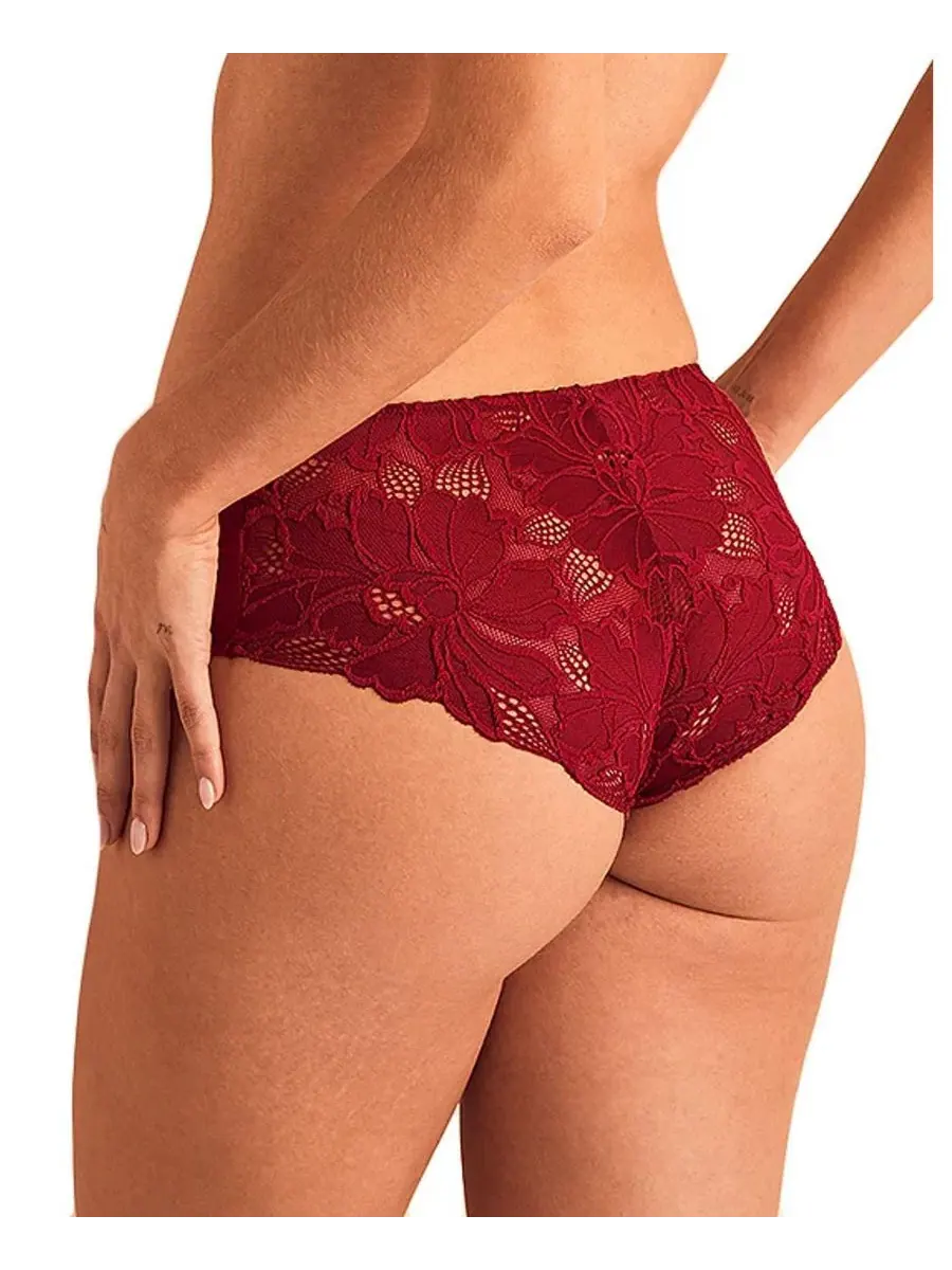 Женские короткие трусики Harlowe Adore Me — изображение 2 из 3, темный красный