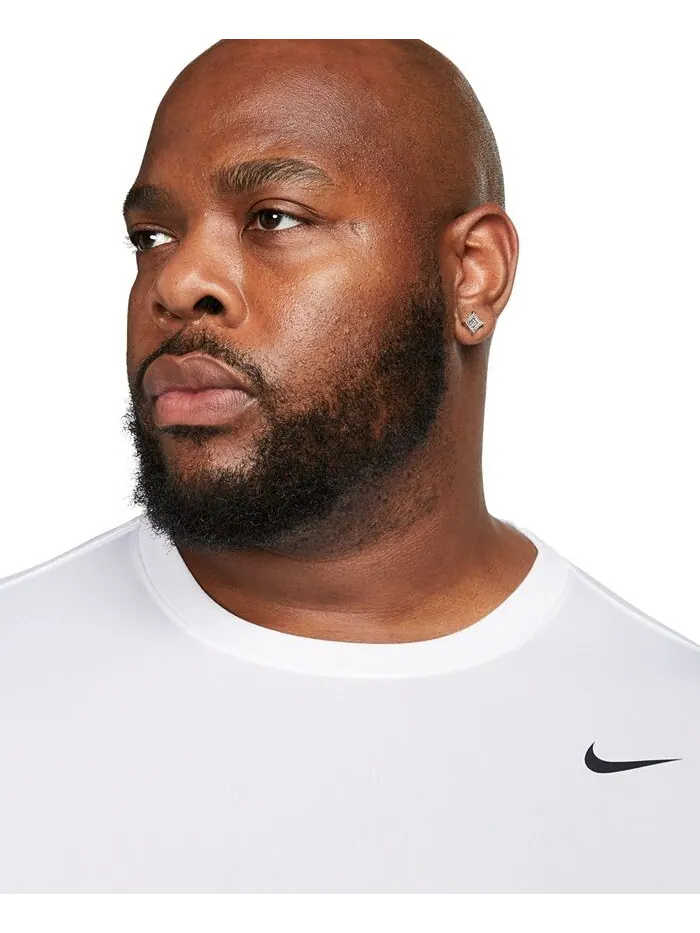 Мужская футболка для фитнеса свободного кроя с длинными рукавами Nike — изображение 3 из 4, белый/черный