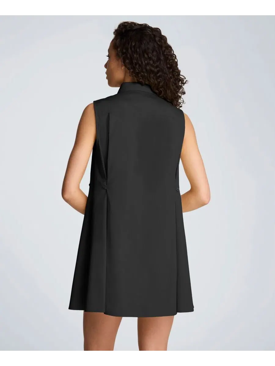 Женское мини-платье-трапеция без рукавов Kenneth Cole — изображение 8 из 10, черный