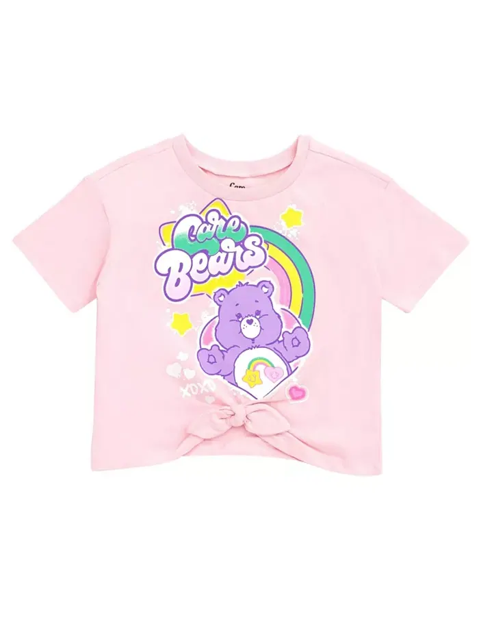 Комплект одежды для девочек: футболка Best Friend Bear и шорты из френч-терри Care Bears — изображение 2 из 5