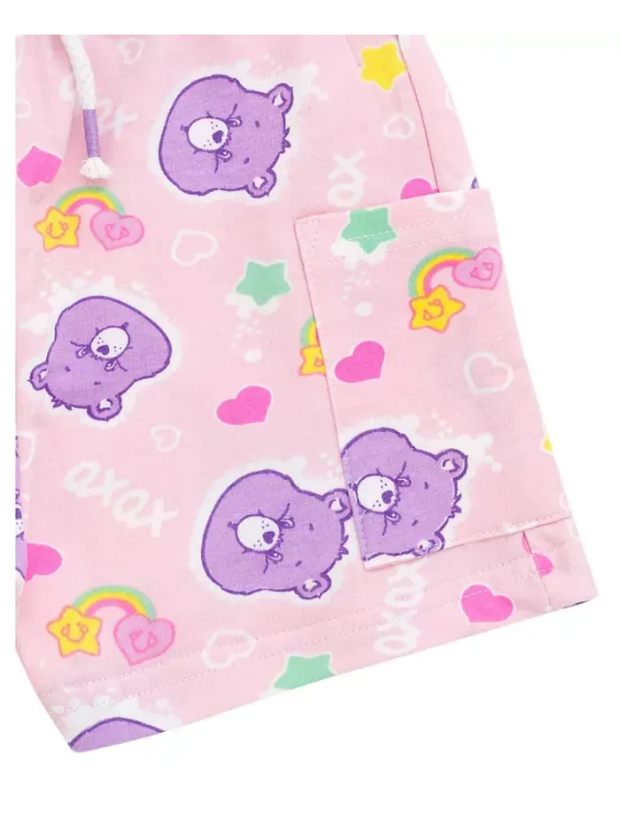 Комплект одежды для девочек: футболка Best Friend Bear и шорты из френч-терри Care Bears — изображение 4 из 5