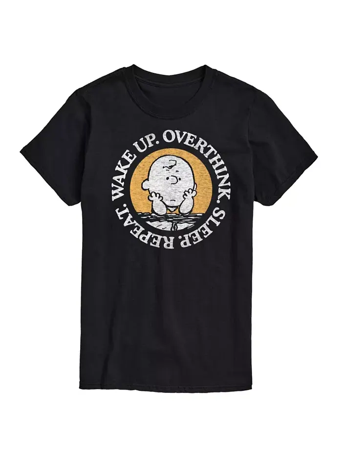 Футболка мужская с коротким рукавом Hybrid Apparel Peanuts Overthin AIRWAVES — изображение 1 из 3, черный