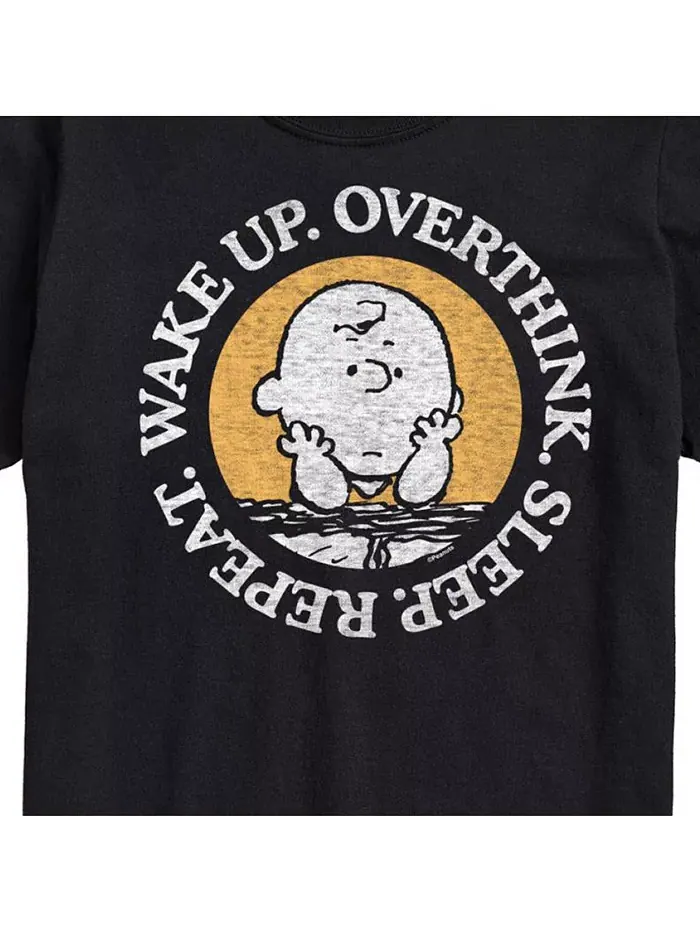 Футболка мужская с коротким рукавом Hybrid Apparel Peanuts Overthin AIRWAVES — изображение 3 из 3, черный