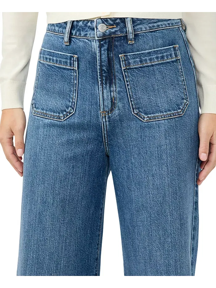 Женские джинсы в стиле 70-х с высокой посадкой и широкими штанинами Silver Jeans Co. — изображение 4 из 6, синий
